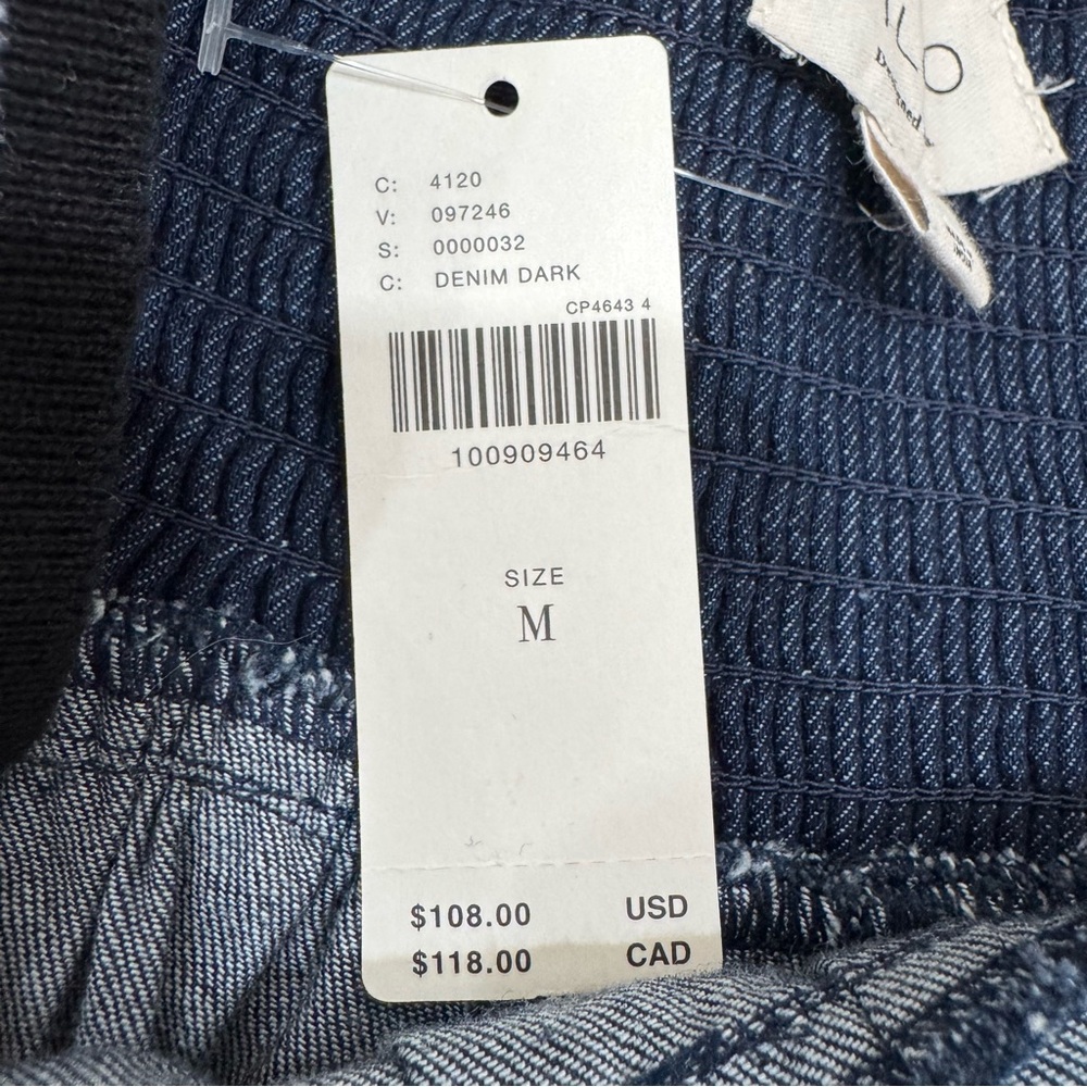 NWT Pilcro Anthropologie Sporty Tiered Soft Dark Denim Mini Skirt Women's Medium - Picture 8 of 15